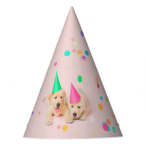 Little Paws Birthday Pink Puppy Party Hat