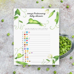 Little pea baby shower - emoji pictionary game