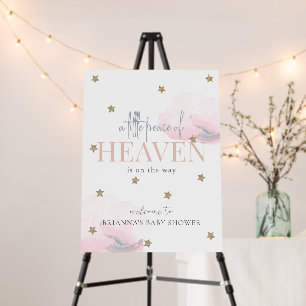 Little Peace Heaven Pink Girl Baby Shower Welcome Foam Board