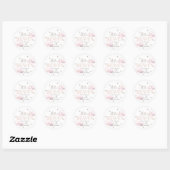 Little Peace of Heaven Pink Girl Baby Shower Classic Round Sticker (Sheet)