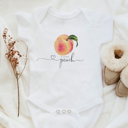 Little peach baby bodysuit
