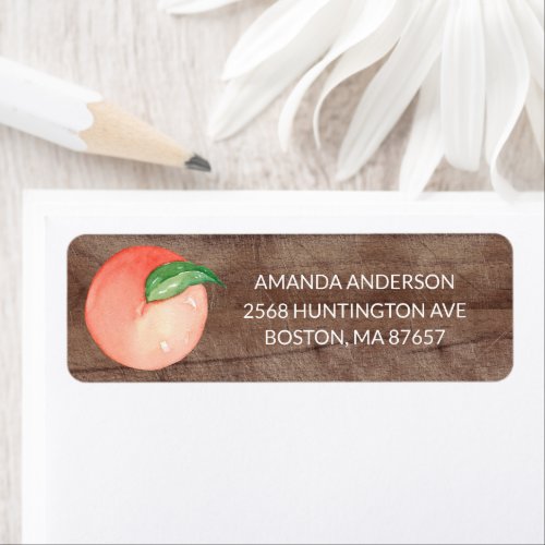 Little Peach Baby Shower Address Label