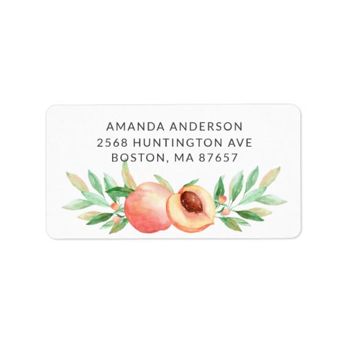 Little Peach Baby Shower Address Label