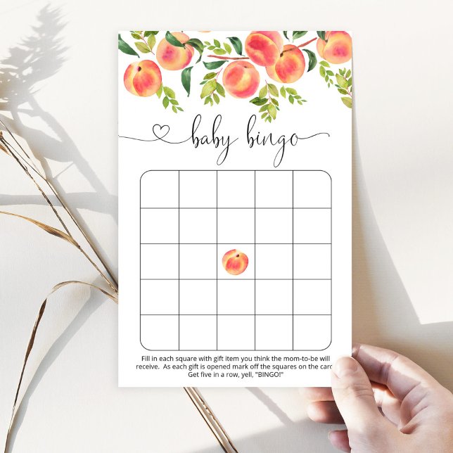 Little peach baby shower bingo game (Creator Uploaded)
