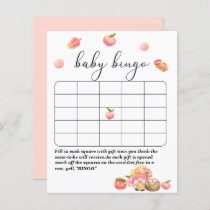 Little peach baby shower bingo game Paper Sheet