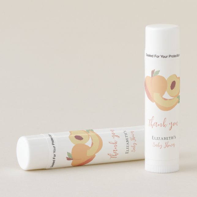 Little Peach Baby Shower Cute Fruit Lip Balm (Front)
