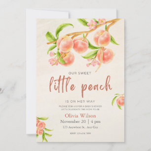 Little Peach Baby Shower Invitation