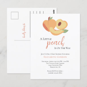 Little Peach Baby Shower Postcard