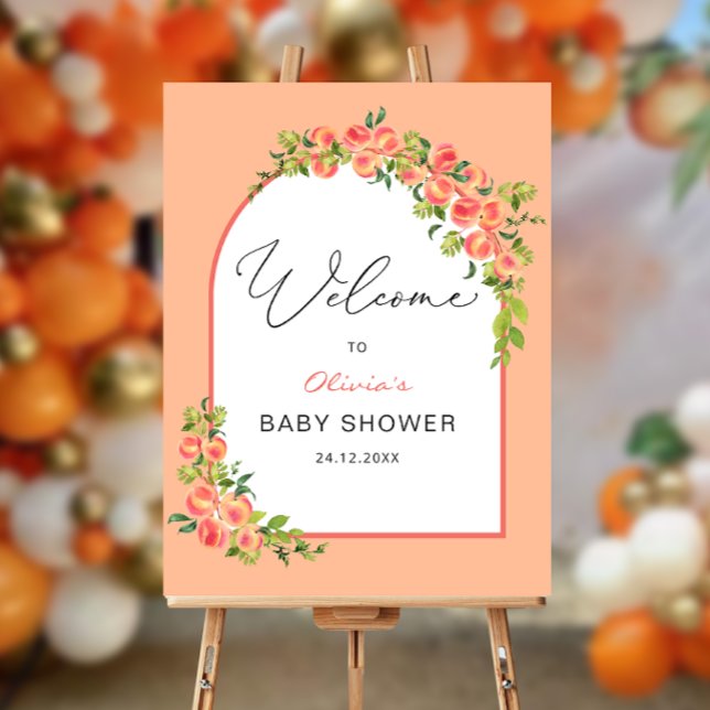 Little Peach Baby Shower Welcome Foam Foam Board (Creator Uploaded)