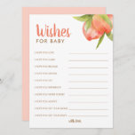 Little Peach Baby Shower Wishes For Advice Cards<br><div class="desc">Little Peach Is On The Way!
Little Peach Baby Shower Wishes For Advice Cards</div>