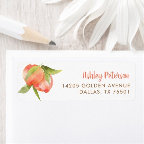 Little Peach Georgia Peaches Return Address Label