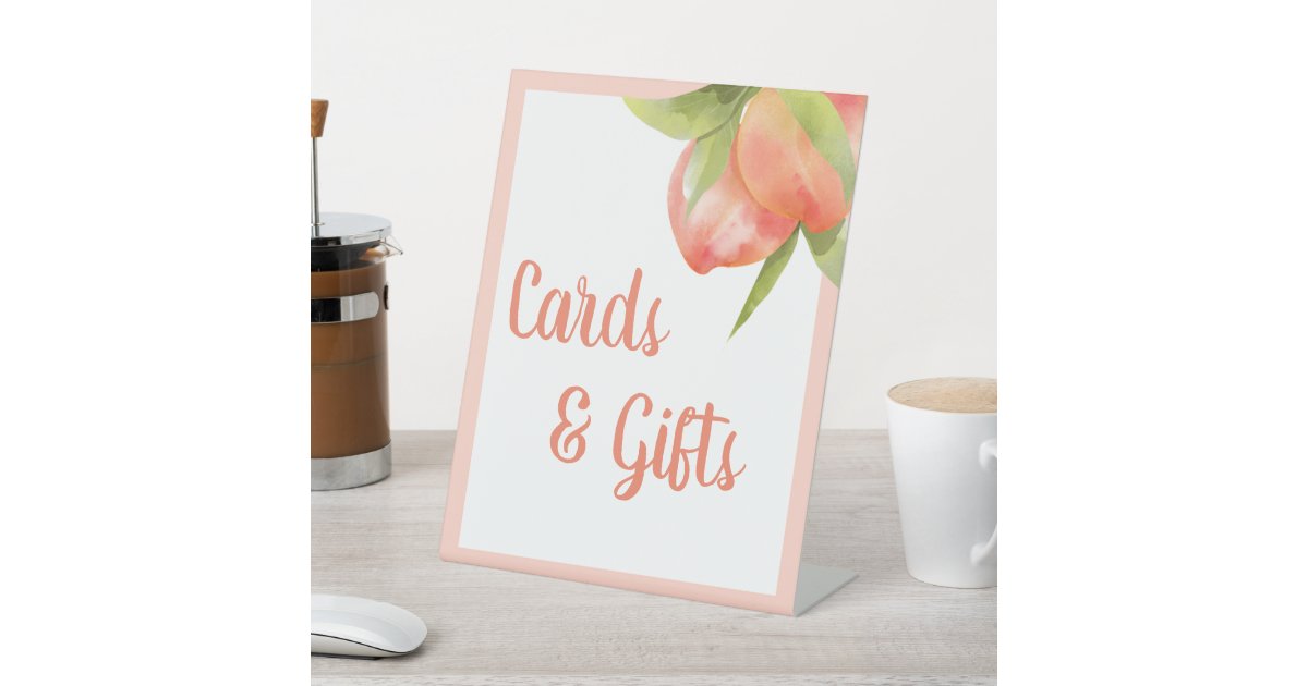 Little Peach Girl Baby Shower Cards and Gifts Sign | Zazzle