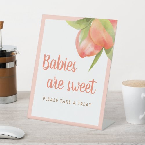 Little Peach Girl Baby Shower Favors Sign