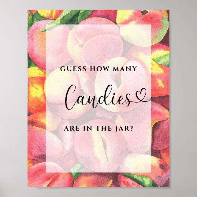 Little peach - guess how many candies poster (Front)