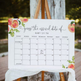 Little peach Guess the due Date calendar Poster