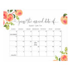Little peach Guess the due Date calendar Poster