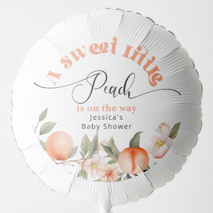 Little peach is on the way baby shower balloon