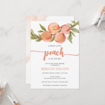 Little Peach is on the Way Baby Shower Invitation