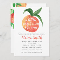 Little Peach is on the Way Baby Shower Invitation