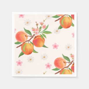 Little Peach Is On The Way Baby Shower  Napkins