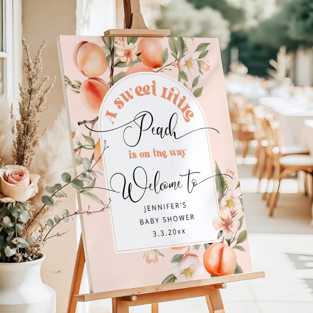 Little peach is on the way baby shower welcome foam board (Creator Uploaded)