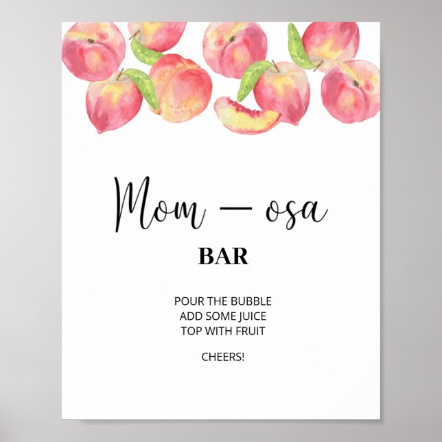 Little peach \ Mom-osa bar Poster (Front)