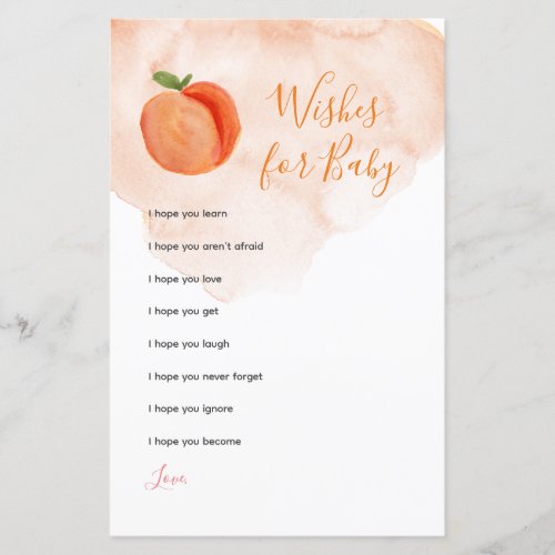 Little Peach Summer Wishes for Baby Card