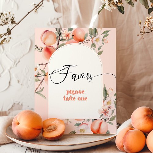 Little peach theme Favors please take one Poster