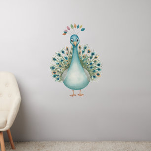 Little Peacock Bird Wall Decal