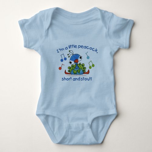Little Peacock Short and Stout Baby Bodysuit