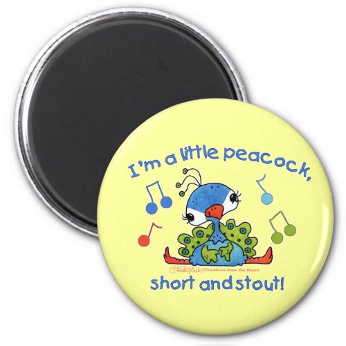 Little Peacock Short and Stout Magnet