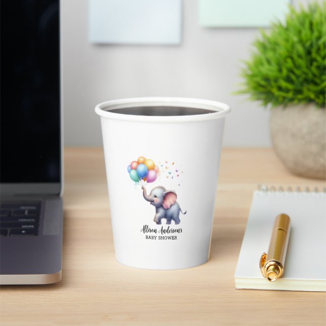 Little peanut baby elephant baby shower paper cups (Insitu)