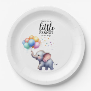 Little peanut baby elephant baby shower paper plates