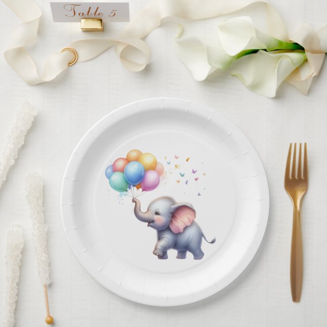 Little peanut baby elephant baby shower paper plates (Wedding)