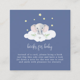 Little Peanut Baby Shower Books for Baby Blue Enclosure Card
