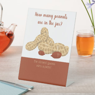 Little peanut baby shower game pedestal sign