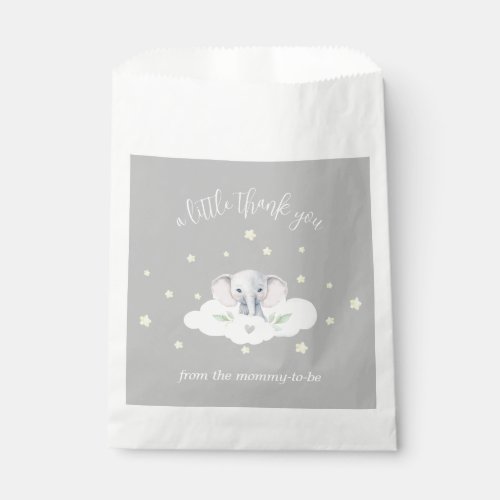 Little Peanut Baby Shower Gender Neutral Elephant Favor Bag