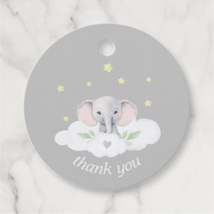 Little Peanut Baby Shower Gender Neutral Elephant Favor Tags