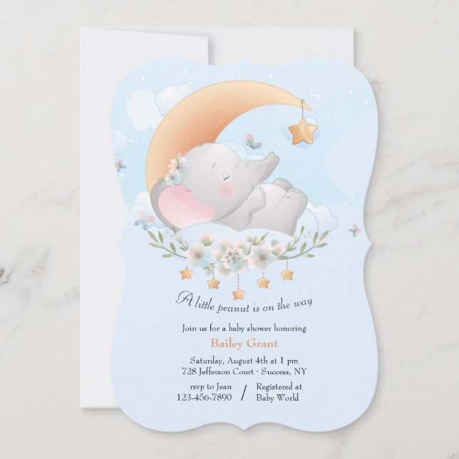 Little Peanut Baby Shower Invitation (Front)