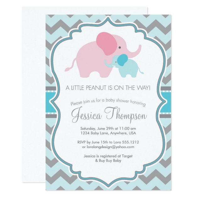 Little Peanut Baby Shower Invitation