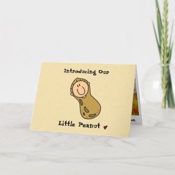 Little Peanut Birth Announcement by SweetRascal at Zazzle