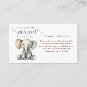 Little Peanut Blue Baby Elephant Books For Baby Enclosure Card