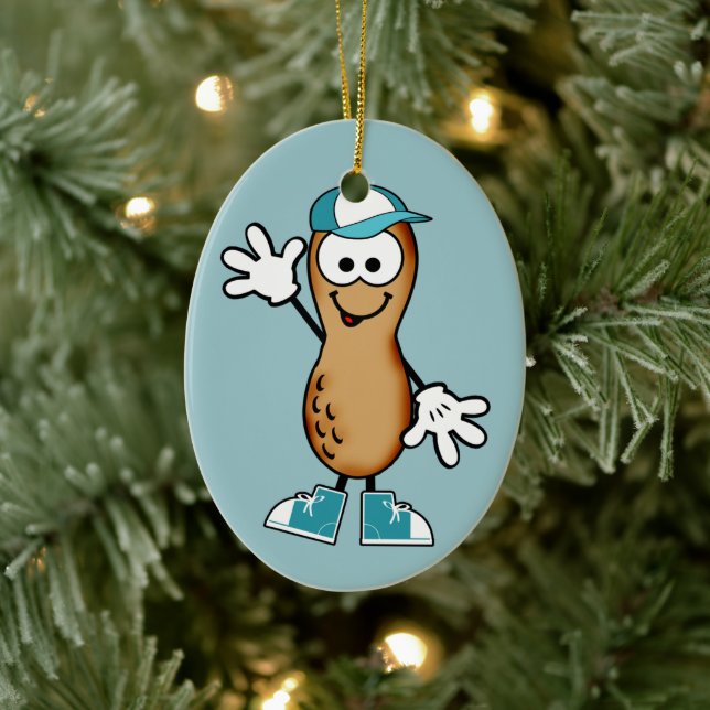 Little Peanut (Blue) Ceramic Ornament (Tree)