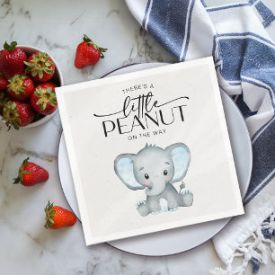 Little Peanut Blue Elephant Baby Shower Napkins