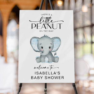 Little Peanut Blue Elephant Baby Shower Welcome Foam Board