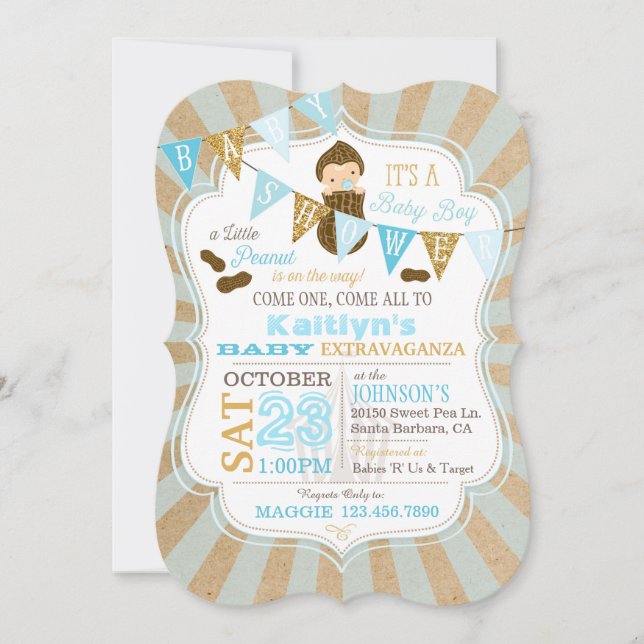 Little Peanut Carnival Baby Shower Invitation (Front)