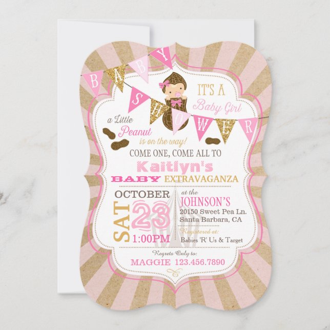 Little Peanut Carnival Baby Shower Invitation (Front)