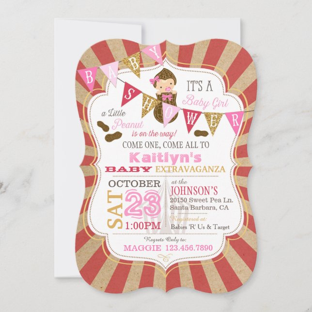 Little Peanut Carnival Baby Shower Invitation (Front)