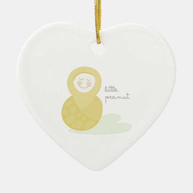 Little Peanut Ceramic Ornament (Front)