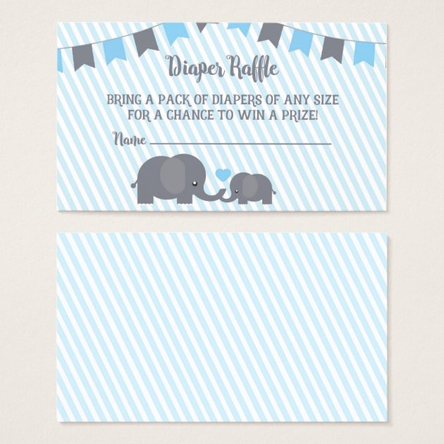 Little Peanut Diaper Raffle Card Insert For Invite